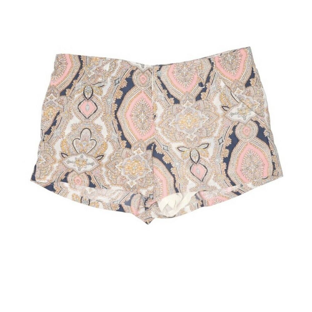 BCBGeneration Pink Shorts Damask Print Button Fly